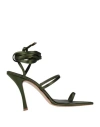 Ilio Smeraldo Woman Thong Sandal Khaki Size 9 Textile Fibers In Beige