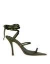 Ilio Smeraldo Woman Thong Sandal Military Green Size 7 Textile Fibers