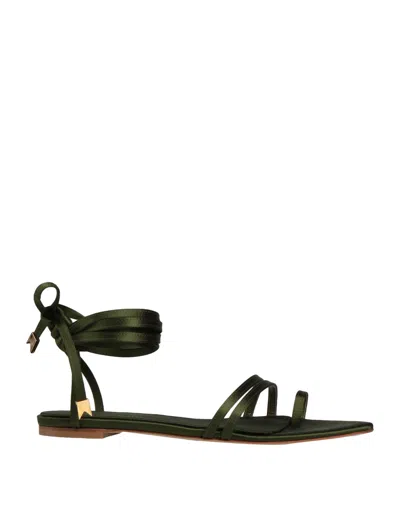 Ilio Smeraldo Toe Strap Sandals In Green