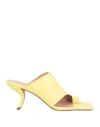Ilio Smeraldo Woman Thong Sandal Yellow Size 11 Leather
