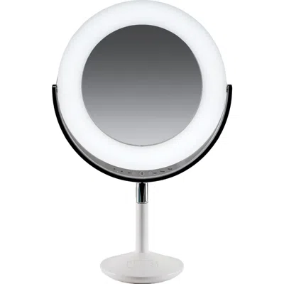 Ilios Lighting Beauty Ring Brightness-controlled Dual-magnification Makeup Mirror In White
