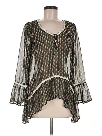 Pre-owned Illa Illa 3/4 Sleeve Blouse In Black