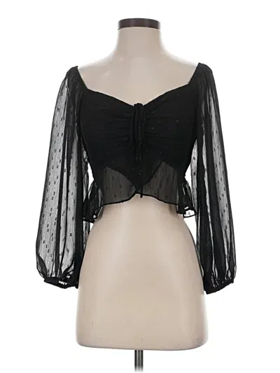 Pre-owned Illa Illa 3/4 Sleeve Blouse In Black