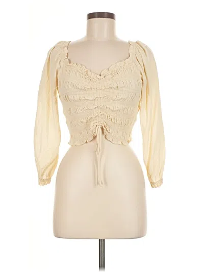Pre-owned Illa Illa 3/4 Sleeve Blouse In Ivory