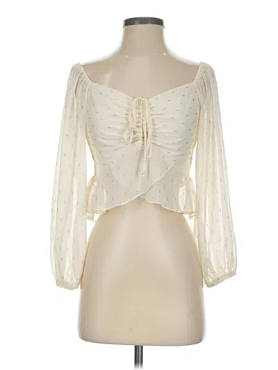 Pre-owned Illa Illa 3/4 Sleeve Blouse In Ivory