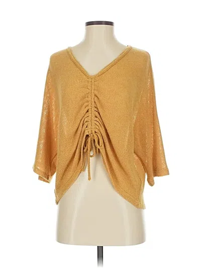 Pre-owned Illa Illa Cardigan Sweater In Gold