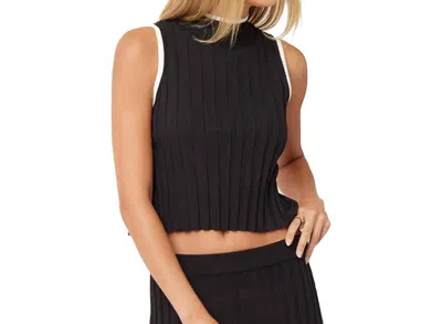 Illa Illa Contrast Knitted Tank Top In Black
