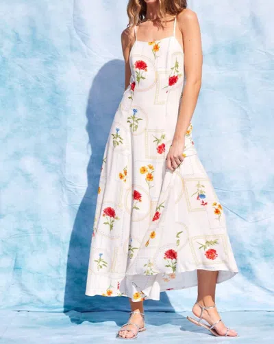 Illa Illa Garden Print Maxi Dress In Multi In White
