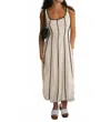 Illa Illa Hamptons Linen Midi Dress In Beige In White