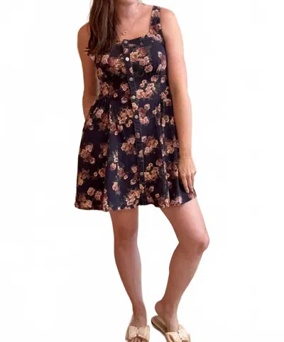 Illa Illa Juliette Floral Denim Dress In Multi In Black