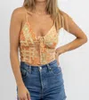 Illa Illa Loca Crop Top In Orange In Beige