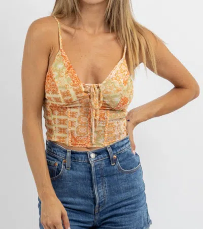 Illa Illa Loca Crop Top In Orange In Beige