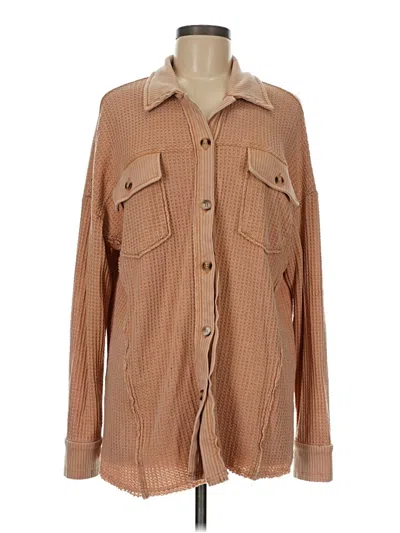 Pre-owned Illa Illa Long Sleeve Button Down Shirt In Brown