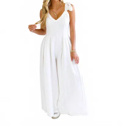 Illa Illa Pleated Jumpsuit In White
