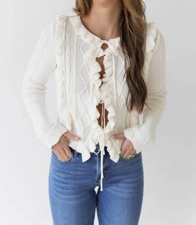 Illa Illa Rise Beyond Sweater In Ivory In Metallic