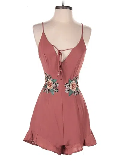 Pre-owned Illa Illa Romper In Burgundy