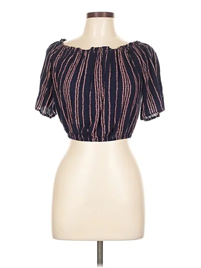 Pre-owned Illa Illa Short Sleeve Blouse In Black