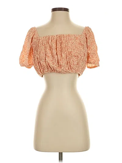Pre-owned Illa Illa Short Sleeve Blouse In Orange