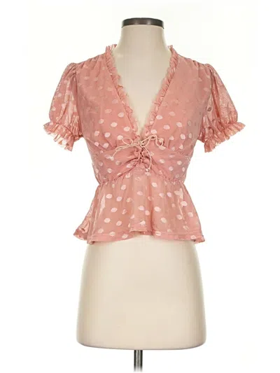 Pre-owned Illa Illa Short Sleeve Blouse In Pink