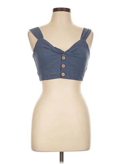 Pre-owned Illa Illa Sleeveless Top Blue Sweetheart Neckline Tops