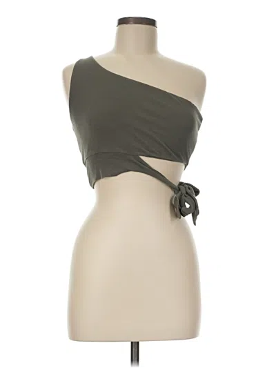 Pre-owned Illa Illa Sleeveless Top Gray One Shoulder Neckline Tops