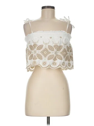Pre-owned Illa Illa Sleeveless Top Ivory Strapless Neckline Tops