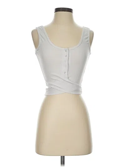 Pre-owned Illa Illa Sleeveless Top Silver Sweetheart Neckline Tops