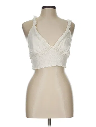 Pre-owned Illa Illa Tank Top Ivory Strapless Neckline Tops