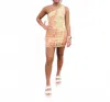 Illa Illa Women's Danielle Mesh Printed One Shoulder Dress In Orange In Orange