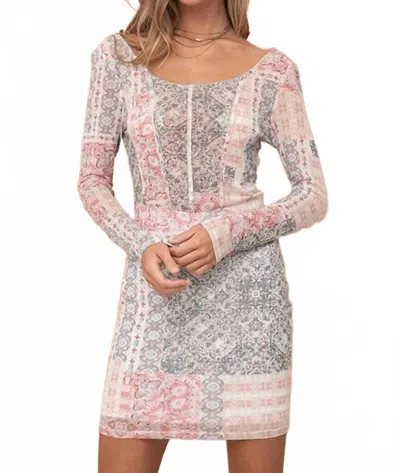 Illa Illa Women's Hallie Printed Mesh Mini Dress In Gray