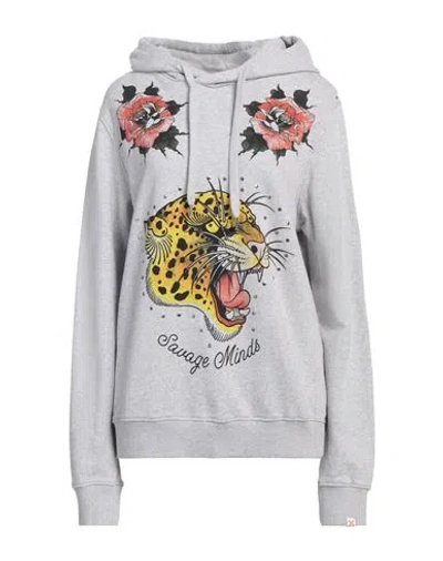 Illegal Club Paris Woman Sweatshirt Light Grey Size L Cotton
