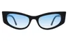 Illesteva Alexa Sunglasses In Black / Blue Flat Gradient See Through