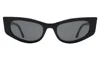 Illesteva Alexa Sunglasses In Black / Grey Flat