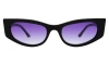 Illesteva Alexa Sunglasses In Black / Purple Flat Gradient