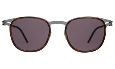 Illesteva Astor Titanium Sunglasses In Havana/matte Gunmetal / Grey