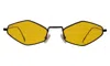 Illesteva Astoria Sunglasses In Black / Honey Flat See Through