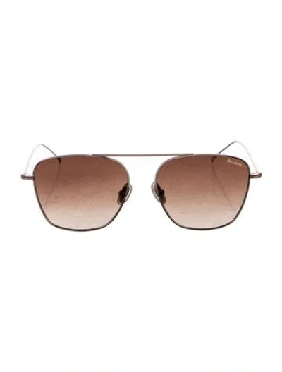 Pre-owned Illesteva Aviator Gradient Sunglasses In Brown