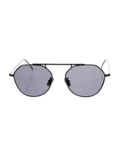 Pre-owned Illesteva Aviator Tinted Sunglasses In Black