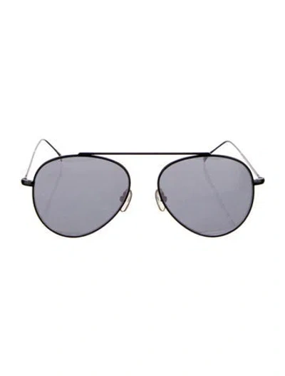 Pre-owned Illesteva Aviator Tinted Sunglasses In Black
