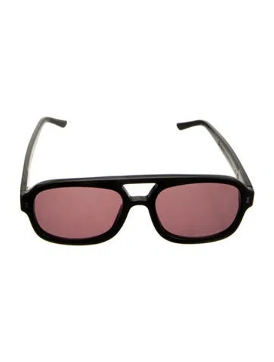 Pre-owned Illesteva Aviator Tinted Sunglasses In Black
