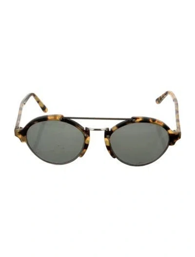 Pre-owned Illesteva Aviator Tinted Sunglasses In Brown