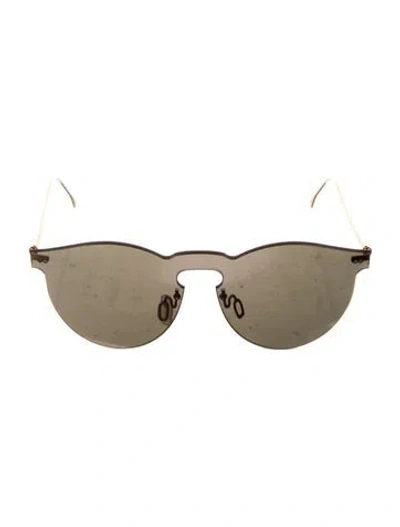 Pre-owned Illesteva Aviator Tinted Sunglasses In Gold