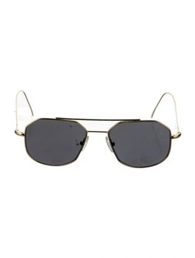 Pre-owned Illesteva Aviator Tinted Sunglasses In Gold