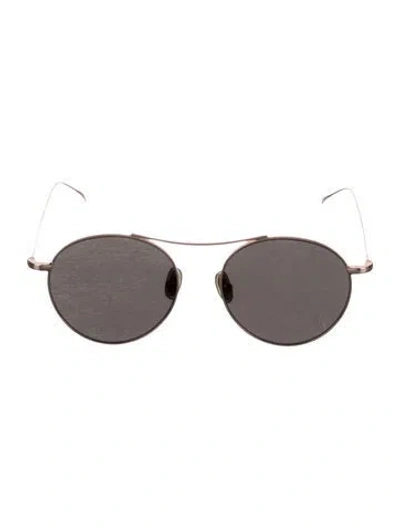Pre-owned Illesteva Aviator Tinted Sunglasses In Gold