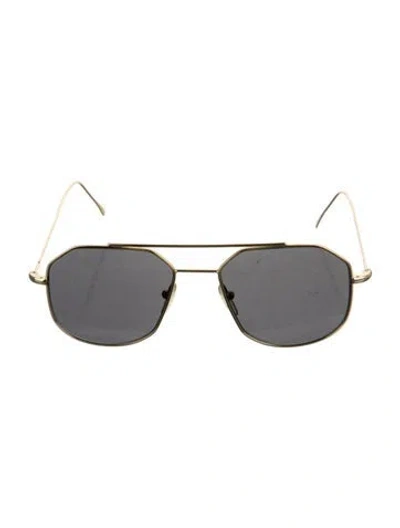 Pre-owned Illesteva Aviator Tinted Sunglasses In Gold/metallic
