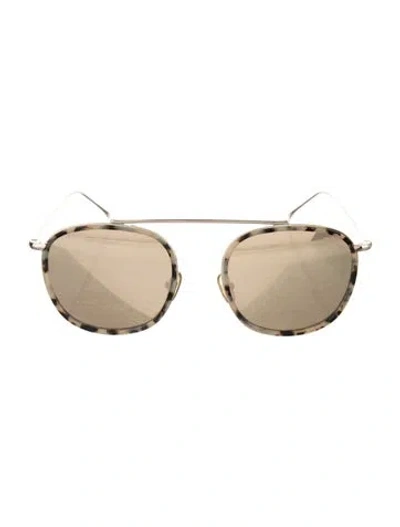 Pre-owned Illesteva Aviator Tinted Sunglasses In Silver