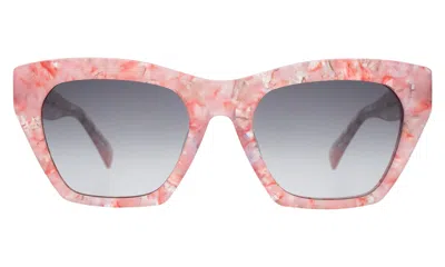 Illesteva Bali Sunglasses In Rose Quartz / Grey Gradient