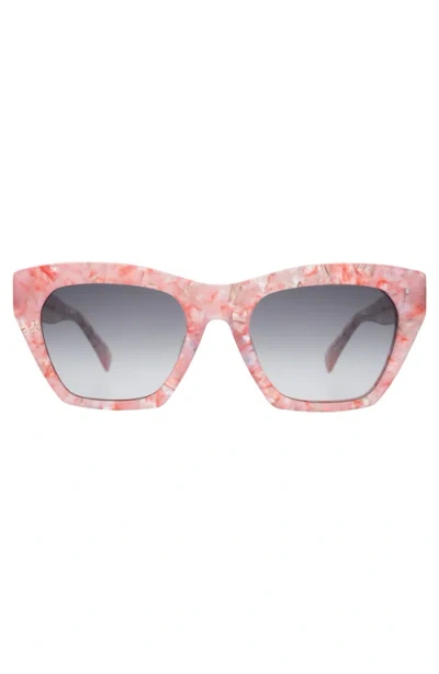 Illesteva Bali Sunglasses In Rose Quartz/grey