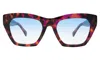 Illesteva Bali Sunglasses In Violet Havana / Blue Gradient See Through