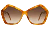 Illesteva Barbra Sunglasses In Amber / Brown Flat Gradient